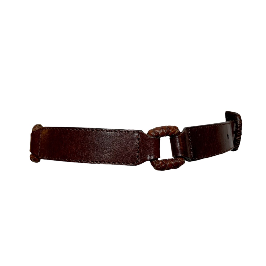 Fossil Leather Woven Square Belt Sz S — image 8 of 8